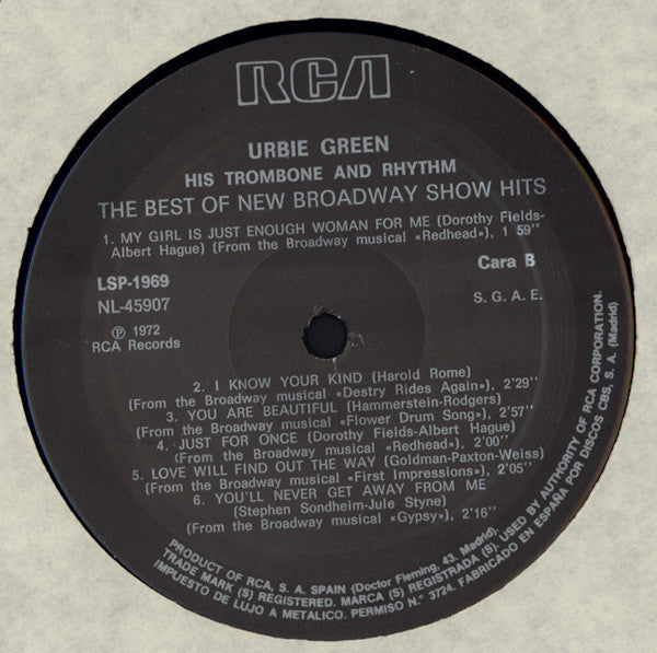 Urbie Green : The Best Of New Broadway Show Hits (LP, RE)