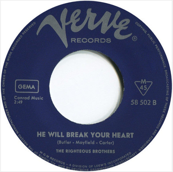 The Righteous Brothers : He (7", Single)