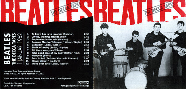 The Beatles : The Decca Tapes (CD, Comp, Unofficial)