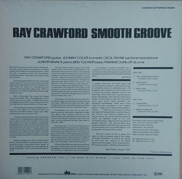 Ray Crawford : Smooth Groove (LP, Album, RE)