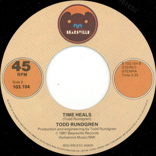 Todd Rundgren : Compassion / Time Heals (7", Single)