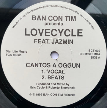 Lovecycle Feat. Jazmin* : Cantos A Oggun (12")