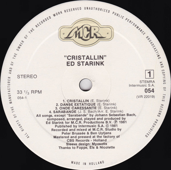 Ed Starink : Cristallin (LP, Album)
