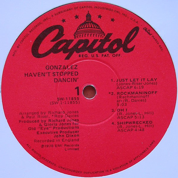Gonzalez : Haven't Stopped Dancin' (LP, Album)