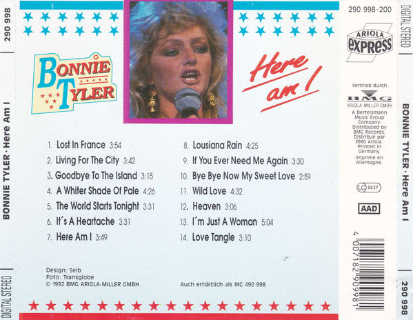 Bonnie Tyler : Here Am I (CD, Comp)