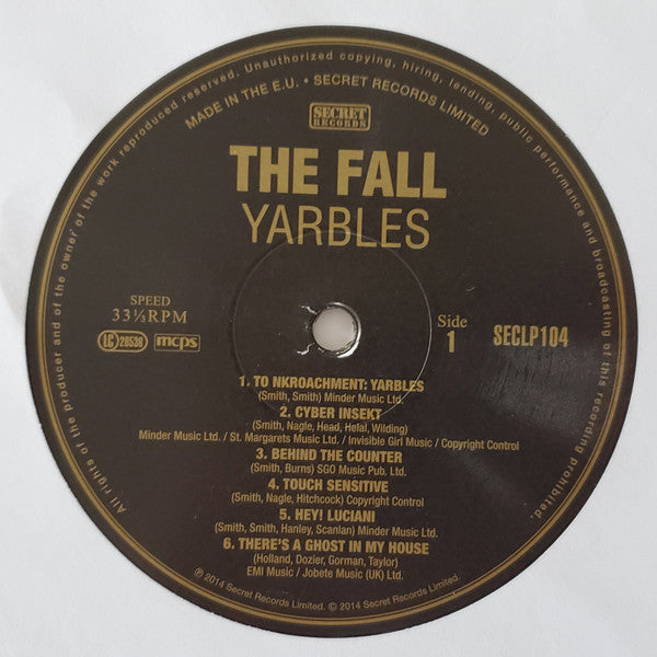 The Fall : Yarbles (LP, Album, Ltd)