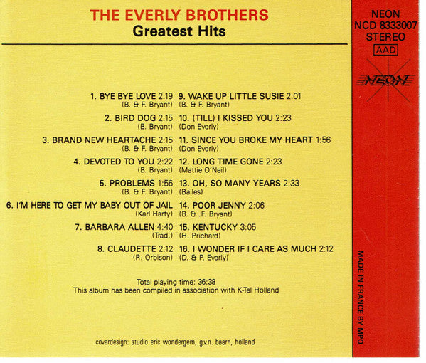 Everly Brothers : The Everly Brothers Greatest Hits (CD, Comp)