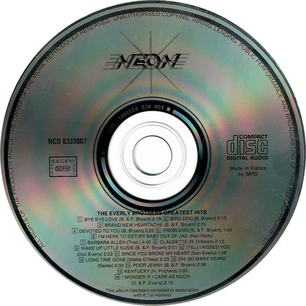 Everly Brothers : The Everly Brothers Greatest Hits (CD, Comp)