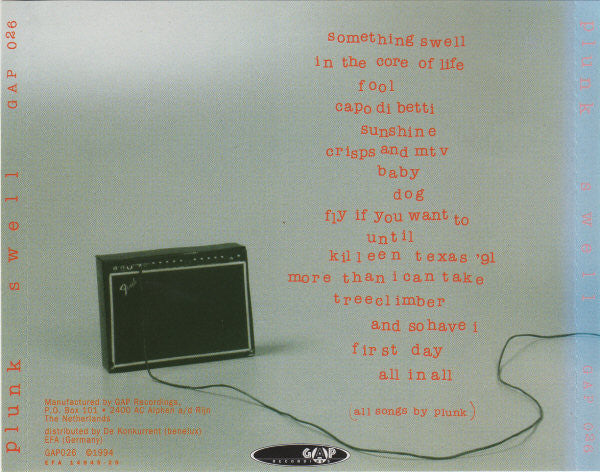 Plunk : Swell (CD, Album)