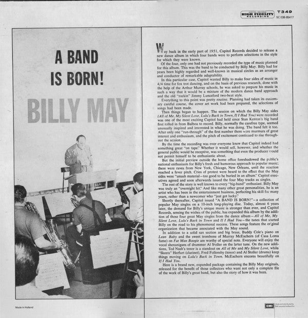 Billy May : A Band Is Born (LP, Album, Mono, RE)