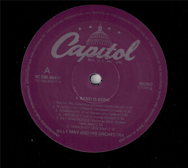 Billy May : A Band Is Born (LP, Album, Mono, RE)