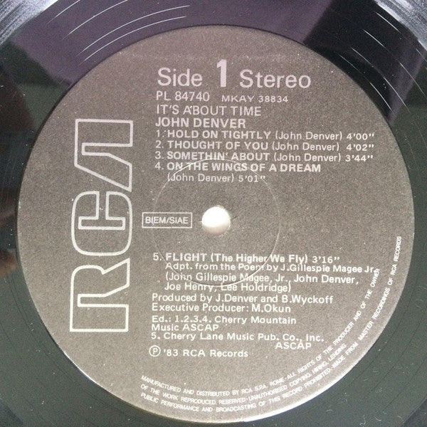 John Denver : It's About Time (LP, Album, Gat)