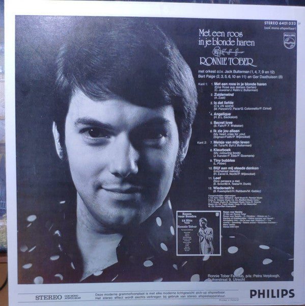 Ronnie Tober : Met Een Roos In Je Blonde Haren (LP, Album, Comp)