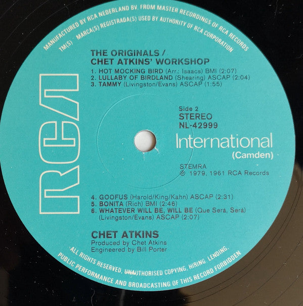 Chet Atkins : Chet Atkins'  Workshop (LP, Album, RE)