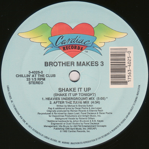Brother Makes 3 : Shake It Up (Shake It Up Tonight) (12")