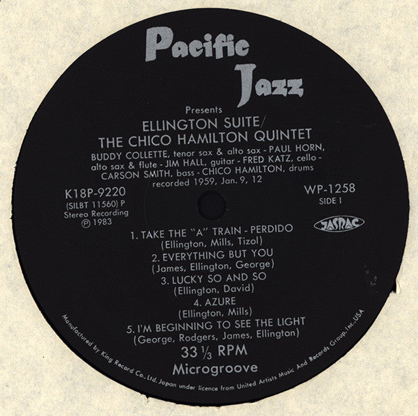 The Chico Hamilton Quintet : Ellington Suite (LP, Album, RE)