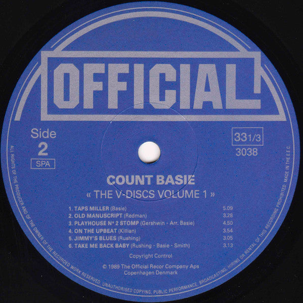 Count Basie And His Orchestra* : Count Basie The V-Discs Volume 1 (LP, Comp, Mono)