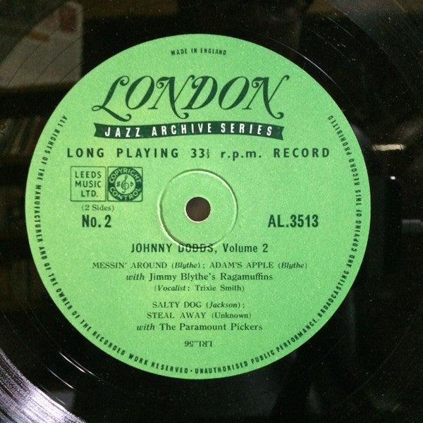 Johnny Dodds : Volume 2 (10", Comp)