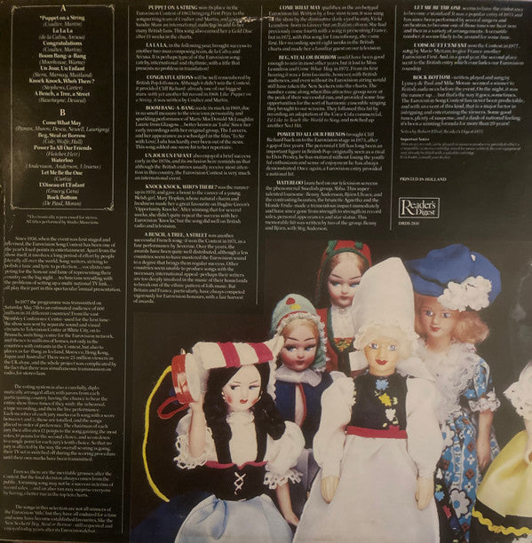 Studio Musicians : Eurovision Hits  (LP, Comp)
