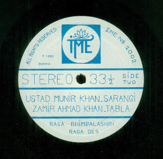 Ustad Munir Khan & Zamir Ahmad Khan : Raga Darbari Kanada - Raga Shahana / Raga Bhimpalashri - Raga Des (LP, Album)