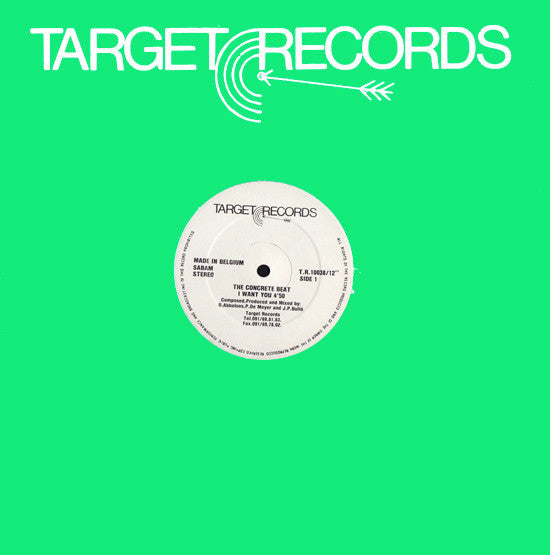 The Concrete Beat : I Want You ! (12", Gen)