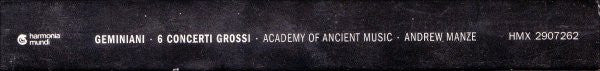 Francesco Geminiani - The Academy Of Ancient Music • Andrew Manze : Concerti Grossi VII-XII (After Corelli, Op. 5) - CD+Catalogue (CD, Cat)