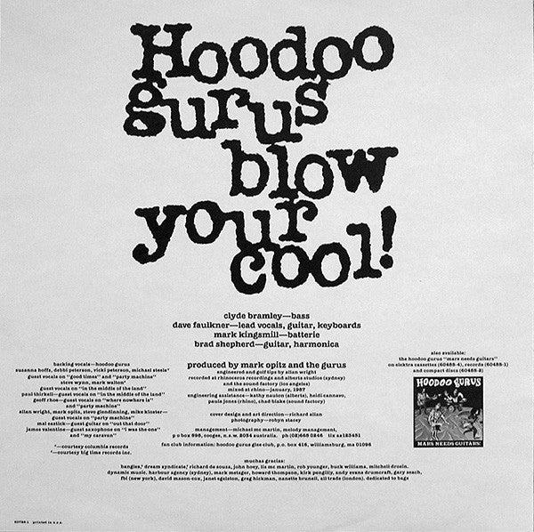 Hoodoo Gurus : Blow Your Cool! (LP, Album)