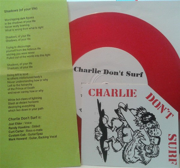 Charlie Don't Surf (7) : Shadows (7", Single, Red)