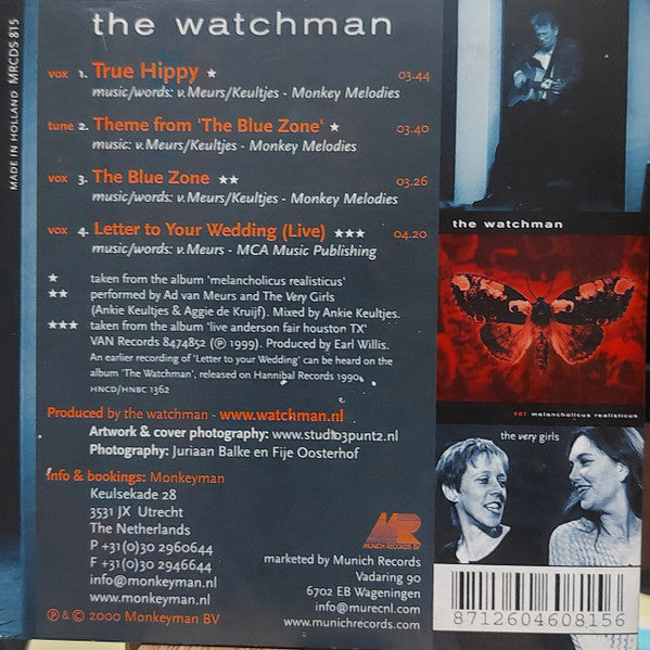 The Watchman : True Hippy & Theme From 'The Blue Zone' (Tune (CD, Single)
