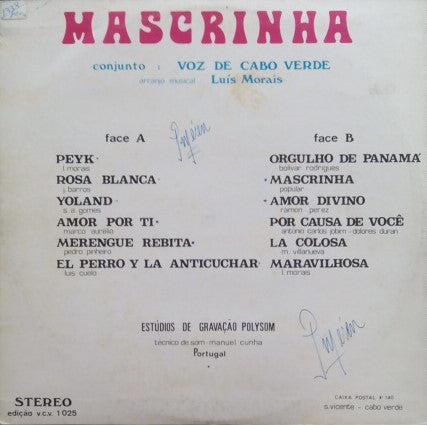 Voz de Cabo Verde : Mascrinha (LP, Album)