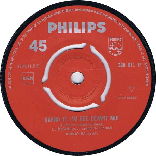Johnny Hallyday : Excuse-Moi Partenaire / Quand Je L'ai Vue Devant Moi (7")