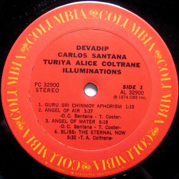 Carlos Santana & Alice Coltrane : Illuminations (LP, Album, Pit)
