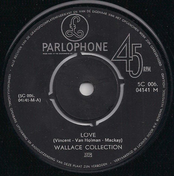 Wallace Collection : Love / Fly Me To The Earth (7", Single)