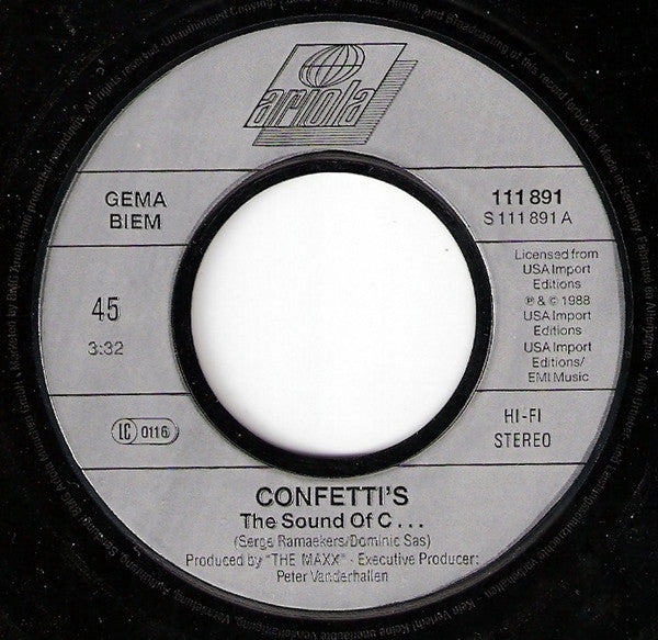 Confetti's : The Sound Of C... (7", Single)