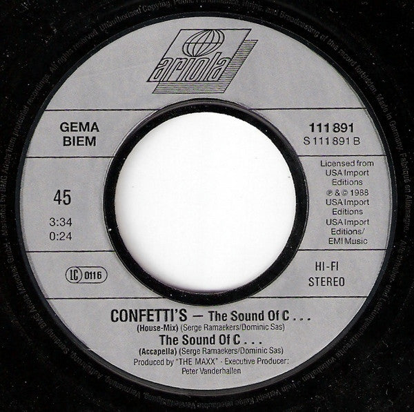 Confetti's : The Sound Of C... (7", Single)
