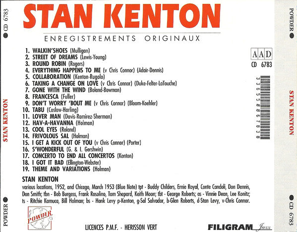 Stan Kenton : Enregistrements Originaux (CD, Comp)
