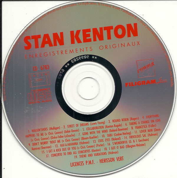 Stan Kenton : Enregistrements Originaux (CD, Comp)