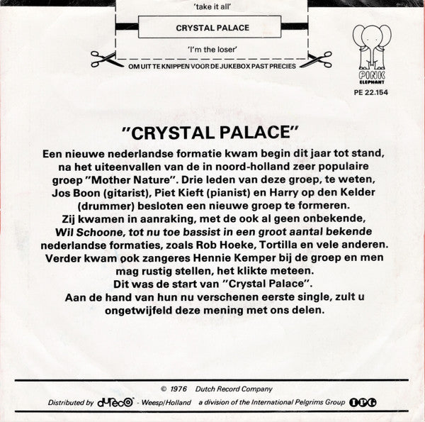 Crystal Palace (3) : Take It All (7", Single)