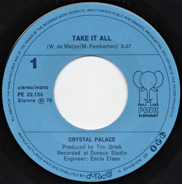 Crystal Palace (3) : Take It All (7", Single)