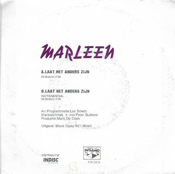 Marleen : Laat Het Anders Zijn (7", Single)