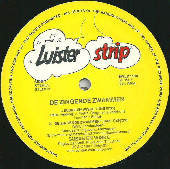 Suske en Wiske : De Zingende Zwammen (LP, Album)