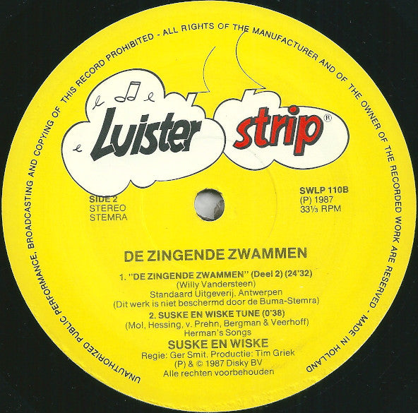 Suske en Wiske : De Zingende Zwammen (LP, Album)