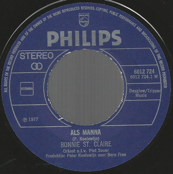 Bonnie St. Claire : Als Manna (7", Single)