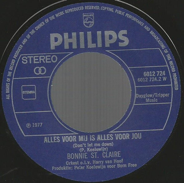 Bonnie St. Claire : Als Manna (7", Single)