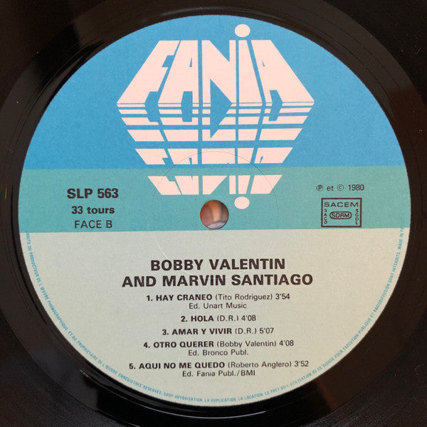 Marvin Santiago & Bobby Valentin : Marvin Santiago & Bobby Valentin (LP, Album, Comp)