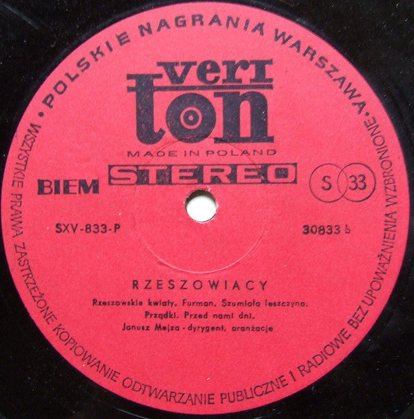 Rzeszowiacy : Polish Folk Music (LP, Album, Gat)