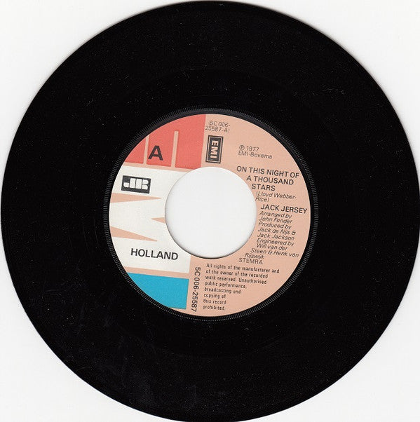 Jack Jersey : On This Night Of A Thousand Stars  (7", Single)
