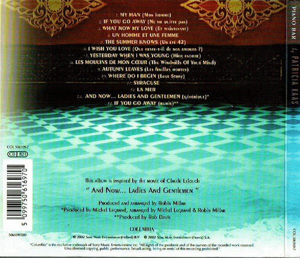 Patricia Kaas : Piano Bar (CD, Album, Dig)