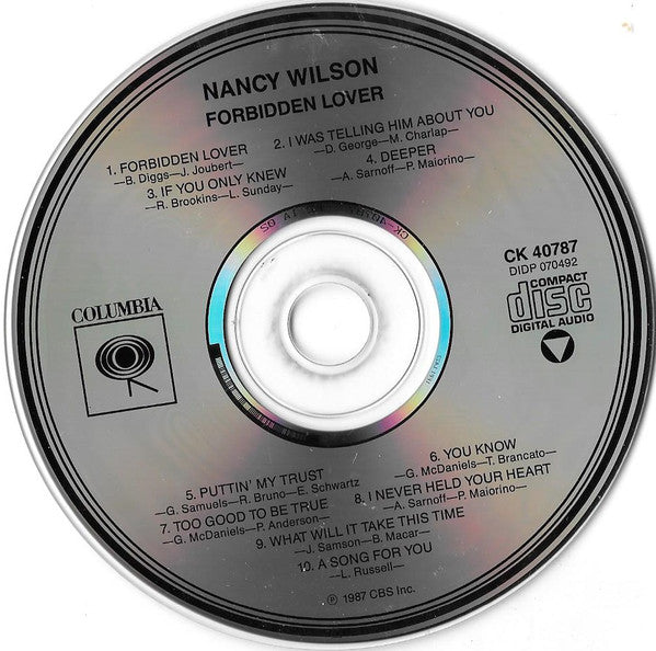 Nancy Wilson : Forbidden Lover (CD, Album, RE)