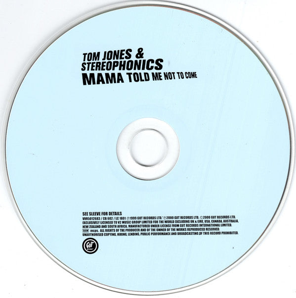 Tom Jones & Stereophonics : Mama Told Me Not To Come (CD, Single, Car)